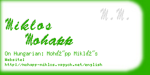 miklos mohapp business card